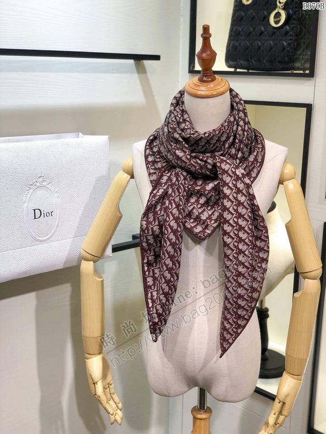 Dior圍巾 最新專櫃主打款 絲羊絨方巾 迪奧女羊絨圍巾  llwj6582